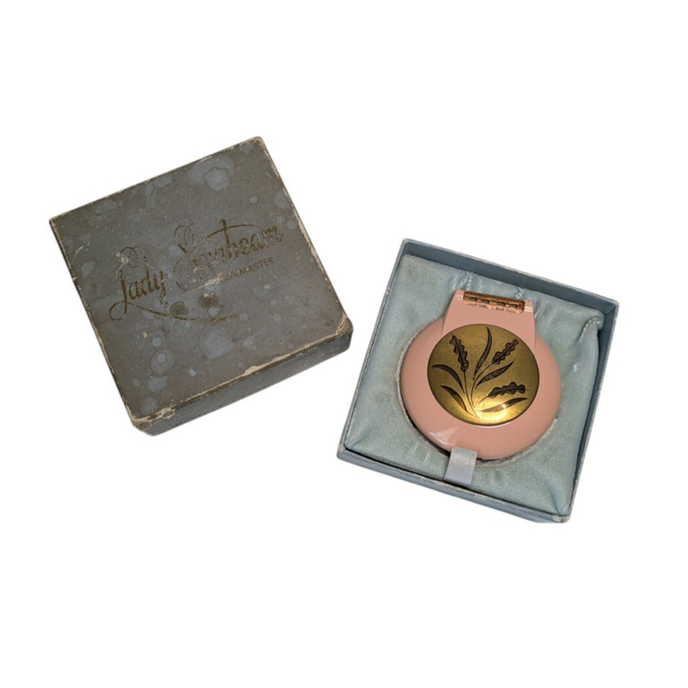 Vintage Lady Sunbeam Coral Pink Shavemaster Electric Shaver Razor Legs Underarms